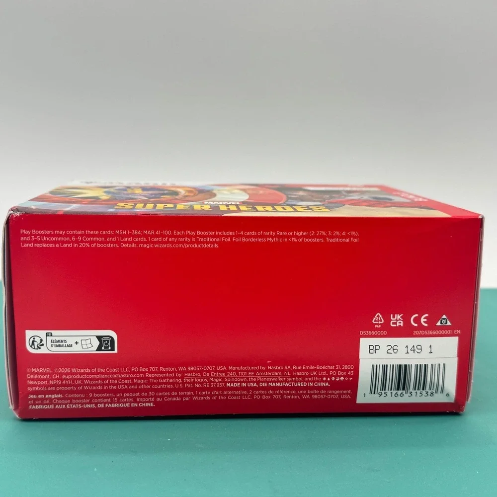 Magic: The Gathering Marvel Super Heroes Bundle Factory Sealed 9 Play Boosters